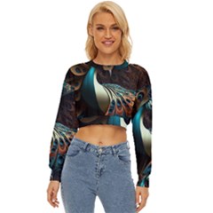 Colorful Peacock Bird Feathers Lightweight Long Sleeve Sweatshirt by Apen