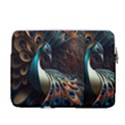 Colorful Peacock Bird Feathers 14  Vertical Laptop Sleeve Case With Pocket View2