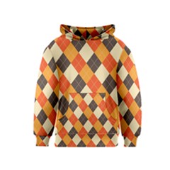 Halloween Argyle Pattern  Kids  Pullover Hoodie