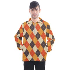 Halloween Argyle Pattern  Men s Half Zip Pullover