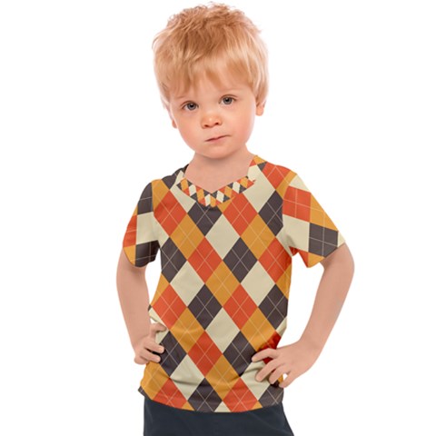 Halloween Argyle Pattern  Kids  Sports T-shirt by Safari