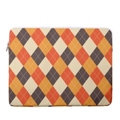 Halloween Argyle Pattern  15  Vertical Laptop Sleeve Case With Pocket by Safari