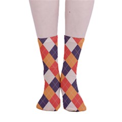 Halloween Argyle Pattern  Smooth Crew Length Tube Socks by Safari