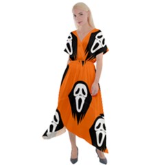 Halloween Party  Cross Front Sharkbite Hem Maxi Dress by Safari