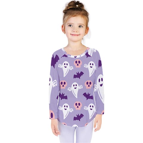 Boo Crew Halloween Season Kids  Long Sleeve T-shirt by Safari