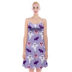 Boo Crew Halloween Season Spaghetti Strap Velvet Dress