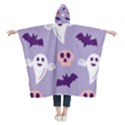 Boo crew halloween season Kids  Hooded Rain Ponchos View2