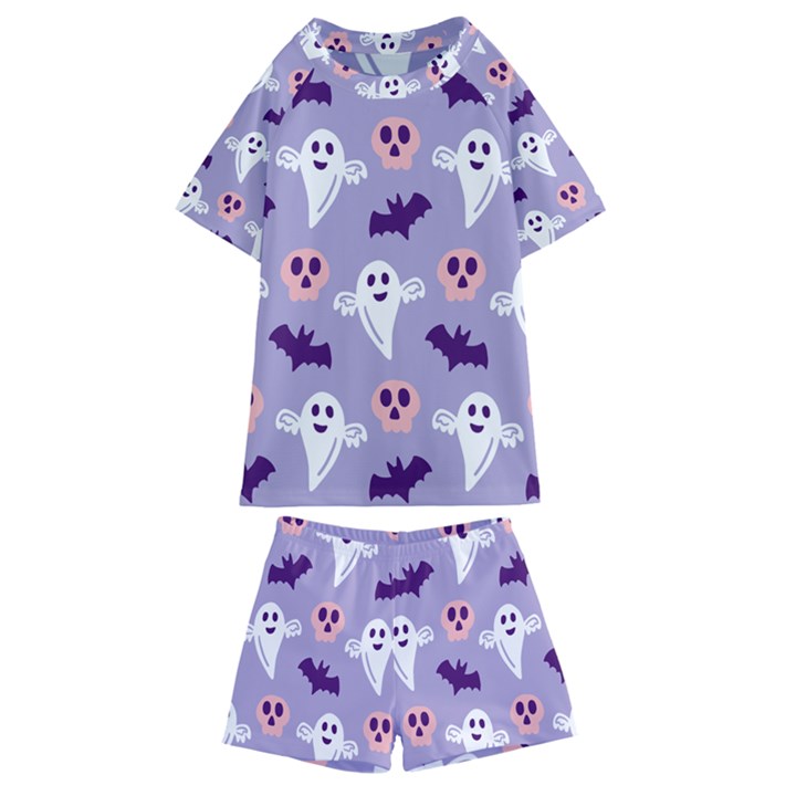 Boo crew halloween season Kids  Swim T-Shirt and Shorts Set