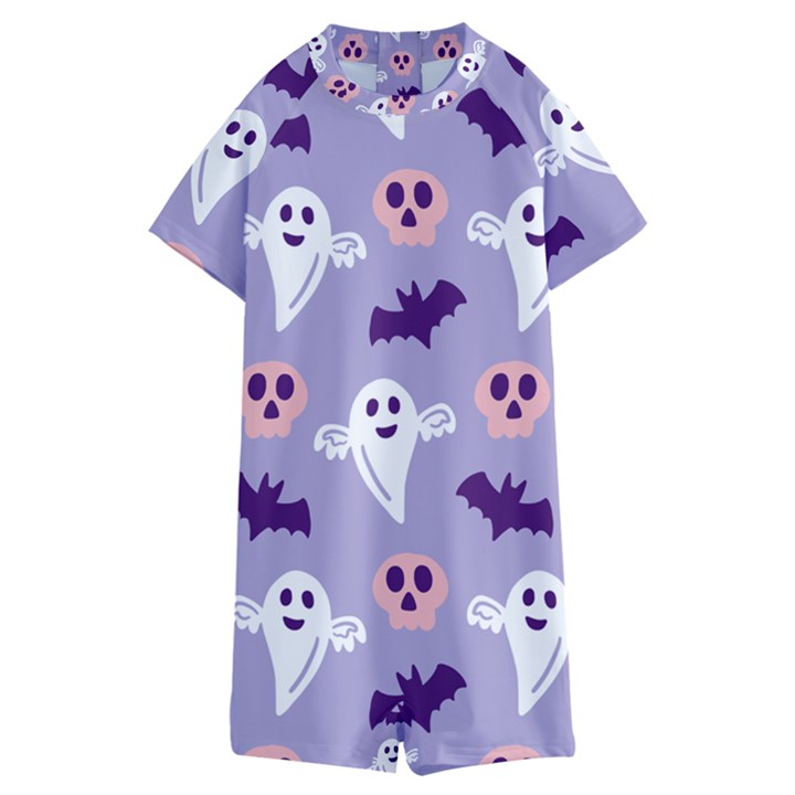 Boo crew halloween season Kids  Boyleg Half Suit Swimwear