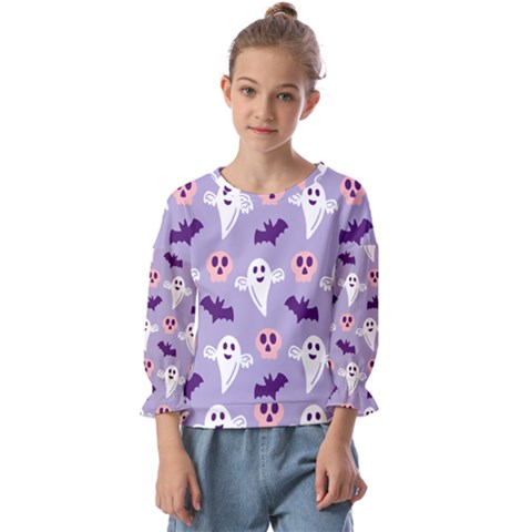 Boo Crew Halloween Season Kids  Cuff Sleeve Top by Safari