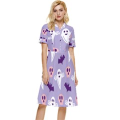 Boo Crew Halloween Season Button Top Knee Length Dress by Safari