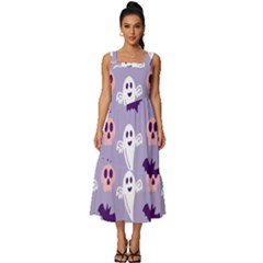 Boo Crew Halloween Season Square Neckline Tiered Midi Dress by Safari