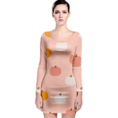 Pumpkin Pattern Halloween 20240926 160345 0000 Long Sleeve Bodycon Dress by Safari