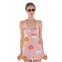 Pumpkin Pattern Halloween 20240926 160345 0000 Halter Dress Swimsuit  View1