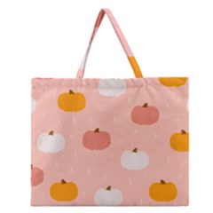 Pumpkin Pattern Halloween 20240926 160345 0000 Zipper Large Tote Bag by Safari