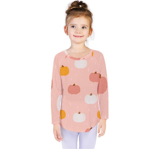 Pumpkin Pattern Halloween 20240926 160345 0000 Kids  Long Sleeve T-shirt by Safari