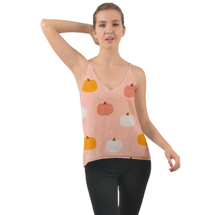 Pumpkin Pattern Halloween 20240926 160345 0000 Chiffon Cami