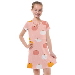 Pumpkin Pattern Halloween 20240926 160345 0000 Kids  Cross Web Dress by Safari