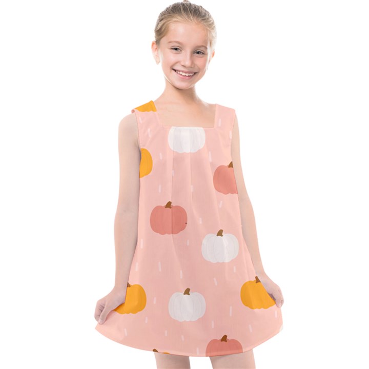 Pumpkin Pattern Halloween 20240926 160345 0000 Kids  Cross Back Dress