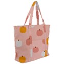 Pumpkin Pattern Halloween 20240926 160345 0000 Zip Up Canvas Bag View2