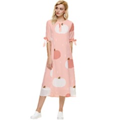 Pumpkin Pattern Halloween 20240926 160345 0000 Bow Sleeve Chiffon Midi Dress by Safari