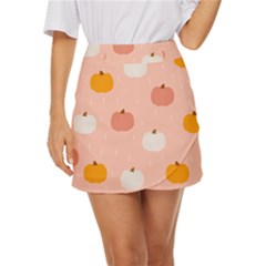 Pumpkin Pattern Halloween 20240926 160345 0000 Mini Front Wrap Skirt by Safari