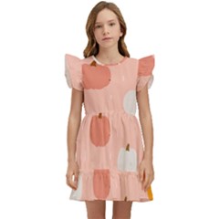 Pumpkin Pattern Halloween 20240926 160345 0000 Kids  Winged Sleeve Dress by Safari