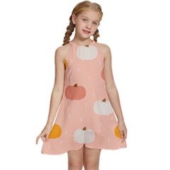 Pumpkin Pattern Halloween 20240926 160345 0000 Kids  Halter Collar Waist Tie Chiffon Dress by Safari