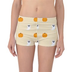 Pumpkin And Boo Crew Halloween  Boyleg Bikini Bottoms by Safari