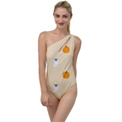 Pumpkin and boo crew halloween  To One Side Swimsuit