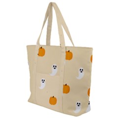 Pumpkin and boo crew halloween  Zip Up Canvas Bag