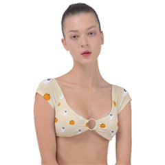 Pumpkin And Boo Crew Halloween  Cap Sleeve Ring Bikini Top by Safari