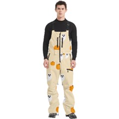 Pumpkin And Boo Crew Halloween  Men s Front Zip Ski And Snowboard Bib Pants