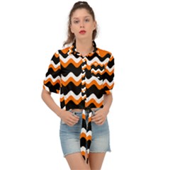 Halloween Wavy 20240926 161241 0000 Tie Front Shirt  by Safari