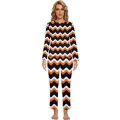 Halloween Wavy 20240926 161241 0000 Womens  Long Sleeve Lightweight Pajamas Set by Safari