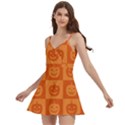 Seamless Halloween Pattern With Smiling Pumpkin 20240926 161520 0000 Body Wrap Sleeveless V-Neck Mini Dress View2