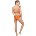 Seamless Halloween Pattern With Smiling Pumpkin 20240926 161520 0000 Frilly One Shoulder Swimsuit View2