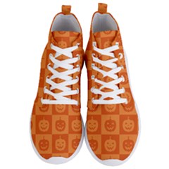 Seamless Halloween Pattern With Smiling Pumpkin 20240926 161520 0000 Men s Lightweight High Top Sneakers by Safari