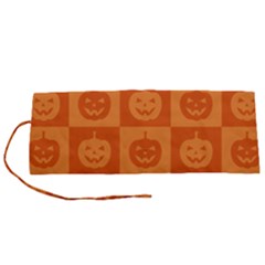 Seamless Halloween Pattern With Smiling Pumpkin 20240926 161520 0000 Roll Up Canvas Pencil Holder (s) by Safari