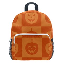 Seamless Halloween Pattern With Smiling Pumpkin 20240926 161520 0000 Kids  Age 5-10 Lightweight School Backpack With Side Pockets by Safari