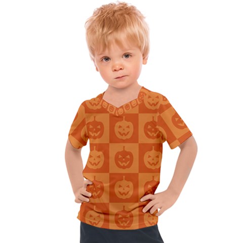 Seamless Halloween Pattern With Smiling Pumpkin 20240926 161520 0000 Kids  Sports T-shirt by Safari