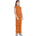 Seamless Halloween Pattern With Smiling Pumpkin 20240926 161520 0000 Kids  Sleeveless Ruffle Edge Band Collar Chiffon One Piece View3