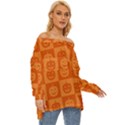 Seamless Halloween Pattern With Smiling Pumpkin 20240926 161520 0000 Off Shoulder Chiffon Pocket Shirt View3