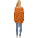 Seamless Halloween Pattern With Smiling Pumpkin 20240926 161520 0000 Off Shoulder Chiffon Pocket Shirt View4