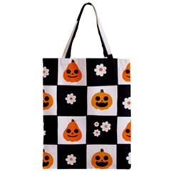 Seamless Halloween Pattern With Smiling Pumpkin 20240926 161714 0000 Zipper Classic Tote Bag by Safari