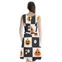 Seamless Halloween Pattern With Smiling Pumpkin 20240926 161714 0000 Sleeveless Waist Tie Chiffon Dress View2