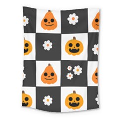 Seamless Halloween Pattern With Smiling Pumpkin 20240926 161714 0000 Medium Tapestry