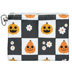 Seamless Halloween Pattern With Smiling Pumpkin 20240926 161714 0000 Canvas Cosmetic Bag (xxl) by Safari