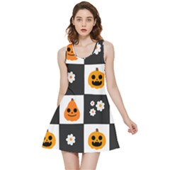 Seamless Halloween Pattern With Smiling Pumpkin 20240926 161714 0000 Inside Out Reversible Sleeveless Dress