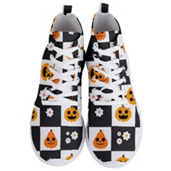 Seamless Halloween Pattern With Smiling Pumpkin 20240926 161714 0000 Men s Lightweight High Top Sneakers by Safari